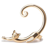 Cat Post Stud Earrings Cat Design Accessories Pet Clever Gold 