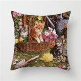 Cat Print Cushion Cover Cat Design Accessories Pet Clever 16 