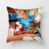 Cat Print Cushion Cover Cat Design Accessories Pet Clever 19 