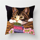Cat Print Cushion Cover Cat Design Accessories Pet Clever 2 
