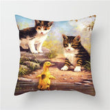 Cat Print Cushion Cover Cat Design Accessories Pet Clever 7 