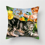Cat Print Cushion Cover Cat Design Accessories Pet Clever 15 