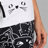 Cat Print Drawstring Trousers Cat Design Accessories Pet Clever 