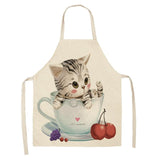 Cat Print Kitchen Apron Cat Design Accessories Pet Clever B 