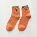 Cat Print Socks Cat Design Accessories Pet Clever Orange 