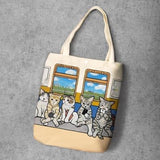 Cat Printed Canvas Shoulder Bags Cat Design Bags Pet Clever 18 