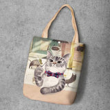 Cat Printed Canvas Shoulder Bags Cat Design Bags Pet Clever 9 