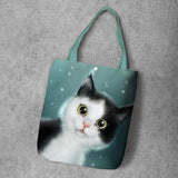 Cat Printed Canvas Shoulder Bags Cat Design Bags Pet Clever 2 