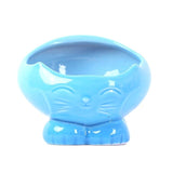 Cat Shape Pet Food Bowl Dog Bowls & Feeders Pet Clever Blue 