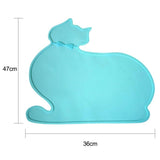 Cat Shape Silicone Feed Placemat Dog Bowls & Feeders Pet Clever 