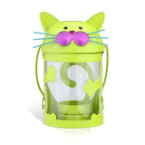 Cat Shaped Candle Holder Cat Design Accessories Pet Clever Green 