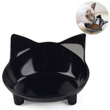 Cat Shaped Pet Feeder Bowl Dog Bowls & Feeders Pet Clever black 