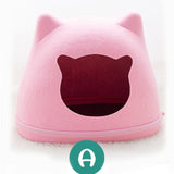 Cat Shaped Pet House Dog Beds & Blankets Pet Clever pink 