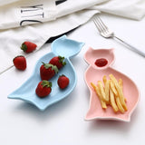 Cat Shaped Porcelain Plate Cat Design Accessories Pet Clever 