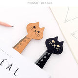 Cat Straight Wooden Ruler Cat Design Accessories Pet Clever 