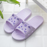 ﻿ Cat Summer Slippers Cat Design Accessories Pet Clever Purple 36 