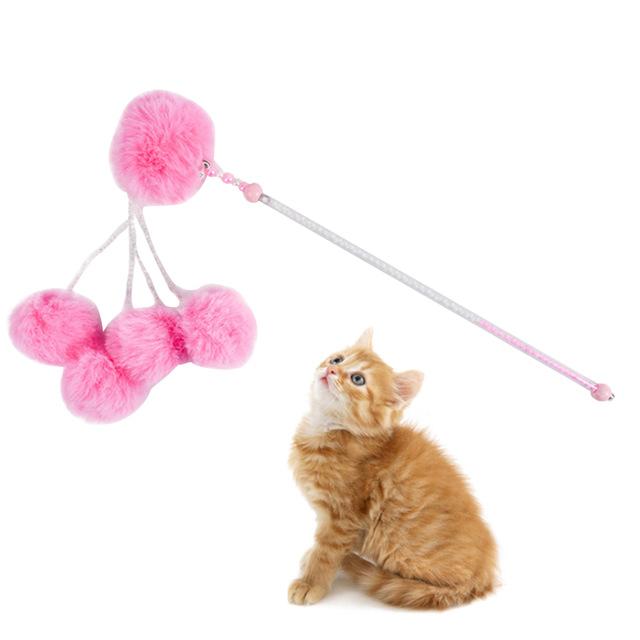 ﻿Cat Teaser Stick Cat Toys Pet Clever Pink 