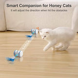 Cat Toy with 3 Feathers Automatic Cat Toys with LED Lights Cat Pet Clever 