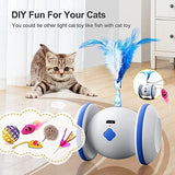 Cat Toy with 3 Feathers Automatic Cat Toys with LED Lights Cat Pet Clever 