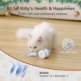 Cat Toy with 3 Feathers Automatic Cat Toys with LED Lights Cat Pet Clever 