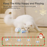 Cat Toy with 3 Feathers Automatic Cat Toys with LED Lights Cat Pet Clever 