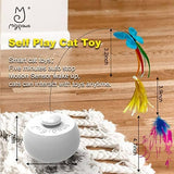 Cat Toys Interactive Butterfly Feather Mice Spin with Smart Rolling Ball Cat Pet Clever 