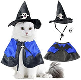 Cat Witch Hat with Pet Cape Dog Clothing Pet Clever White 