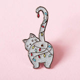 Cat with Colorful Lights Brooch Cat Design Accessories Pet Clever 