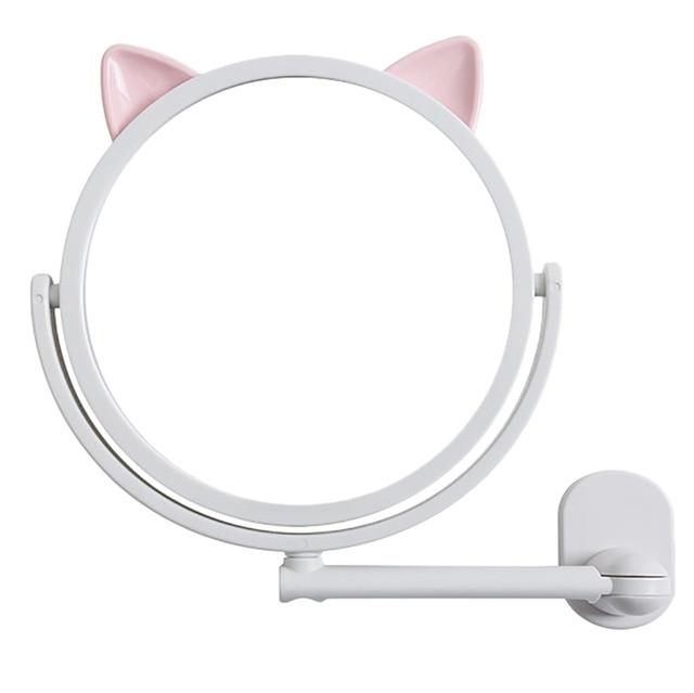 Cats Shape Mirror Home Decor Cats Pet Clever White 