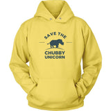 Chubby Unicorn Hoodie Design T-shirt teelaunch Unisex Hoodie Yellow S
