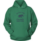 Chubby Unicorn Hoodie Design T-shirt teelaunch Unisex Hoodie Kelly Green S