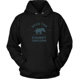 Chubby Unicorn Hoodie Design T-shirt teelaunch Unisex Hoodie Black S