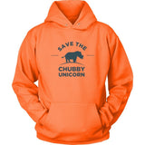 Chubby Unicorn Hoodie Design T-shirt teelaunch Unisex Hoodie Neon Orange S