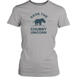 Chubby Unicorn Shirt Design T-shirt teelaunch District Womens Shirt Silver XS