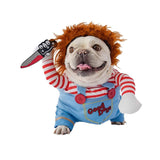 Chucky Doll Halloween Dog costume Dog Clothing Pet Clever 