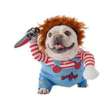 Chucky Doll Halloween Dog costume Dog Clothing Pet Clever S 