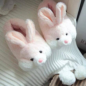 Vintage Plush Bunny Rabbit Quilted Floral Body Bunny Slippers | #3783048919