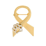 Classic Ribbon with Paw Brooches Cat Design Accessories Pet Clever Gold-color 