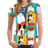 Classic Style Cat Print Shirts Cat Design T-Shirts Pet Clever Style 3 S 