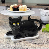 Classy Black Cat Decor Butter Dish Cat Design Accessories Pet Clever 