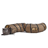 Collapsible Brown S-Shaped Cat Tunnel Play Toy Cat Toys Pet Clever 