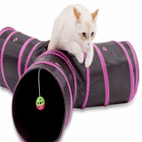 Collapsible Cat Tunnel 3 Way Include Ball Toy Cat Toys Pet Clever 