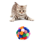 Colorful Handmade Bouncy Ball Interactive Cat Toy Cat Pet Clever S 