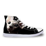 Cool Hairless Awesome Cat Printed High Top Vintage Shoes Cat Design Footwear Pet Clever US 5 - EU35 -UK3 