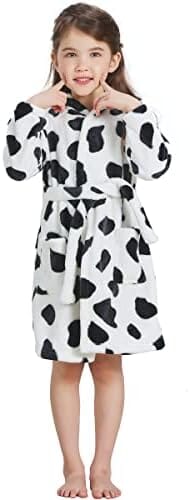 Cow Print Robe Hooded Bathrobe For You Pet Clever 2-3T 