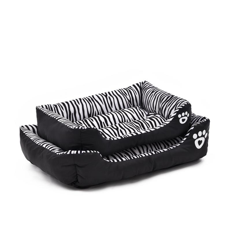 Cozy Zebra-Pattern Dog Sofa Mat Bed Dog Beds & Blankets Pet Clever 