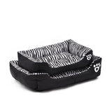 Cozy Zebra-Pattern Dog Sofa Mat Bed Dog Beds & Blankets Pet Clever 