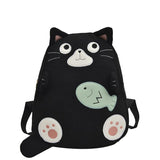 Creative Cat Canvas Backpack Cat Design Bags Pet Clever 