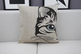 Creative Cat Design Lovers Pillow Cover Cat Design Pillows Pet Clever 