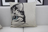 Creative Cat Design Lovers Pillow Cover Cat Design Pillows Pet Clever B 